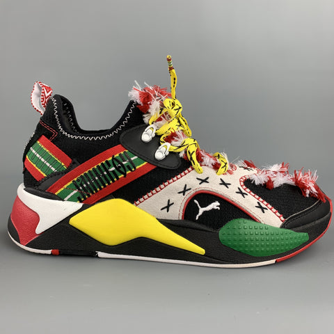 PUMA x JAHNKOY Size 10.5 Multi-Color Mixed Materials Lace Up Sneakers