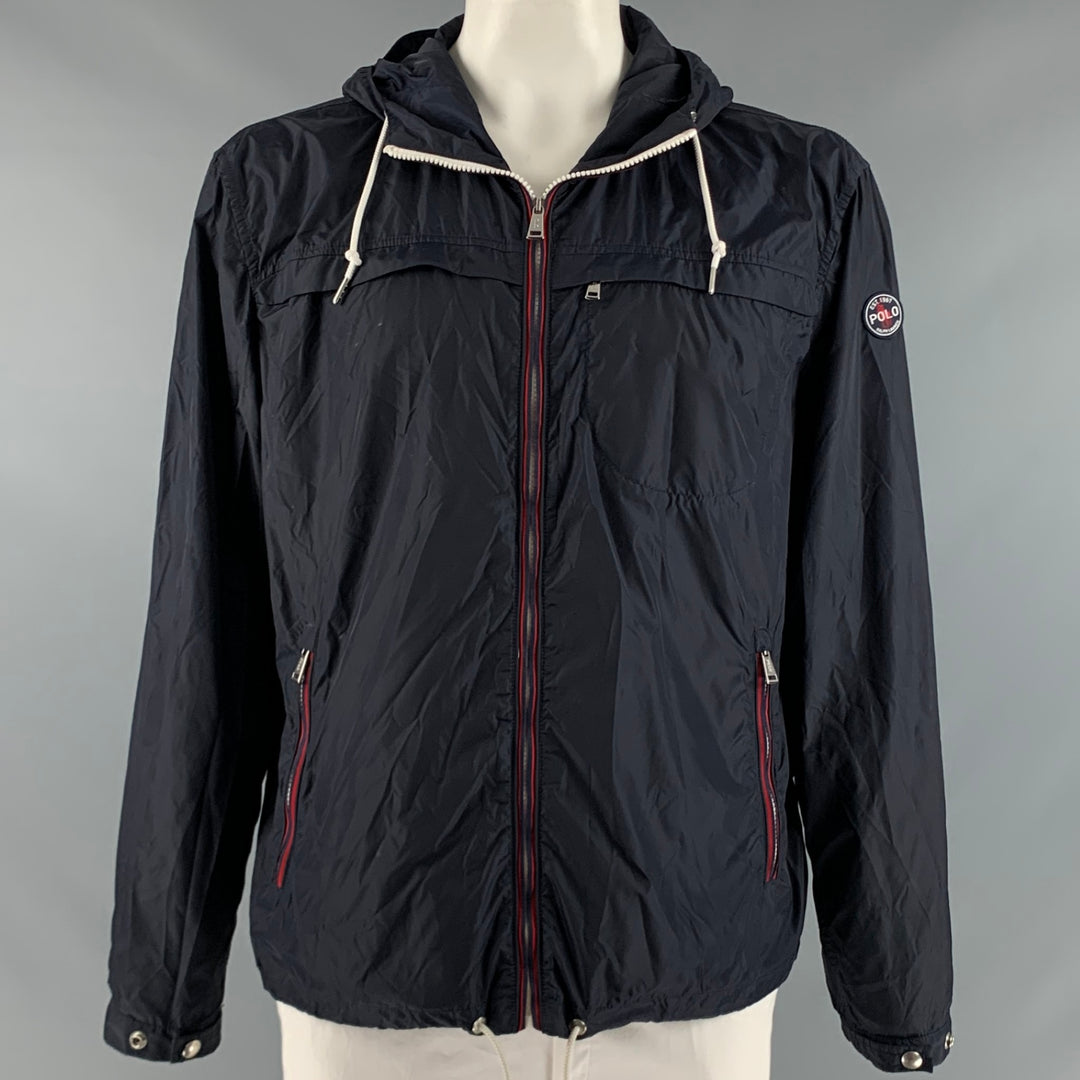 POLO by RALPH LAUREN Size XL Navy Red White Nylon Jacket – Sui 