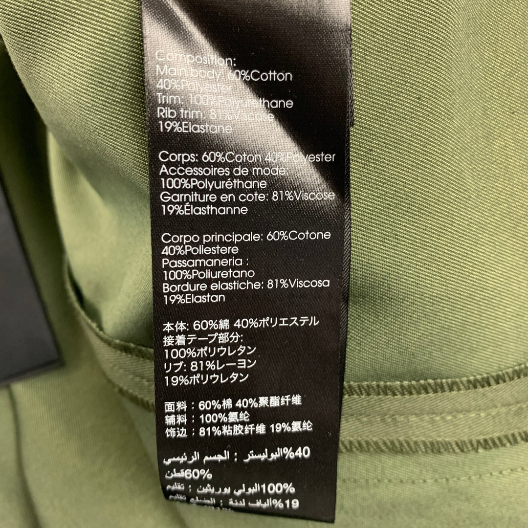 3.1 PHILLIP LIM Size L Olive Charcoal Cotton Bomber Jacket