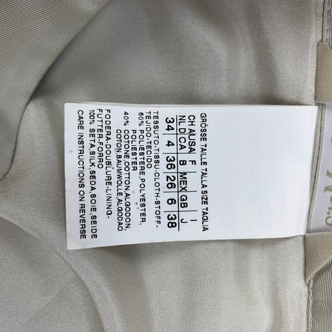 MAX MARA Taille 4 Robe sans manches en polyester / coton beige