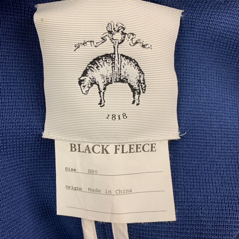 BLACK FLEECE Size 36 Blue White Woven Cotton Notch Lapel Sport Coat