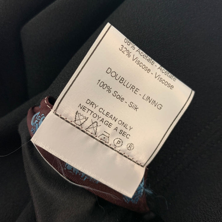 JOHN GALLIANO Size 6 Black Acetate Viscose Pencil Skirt