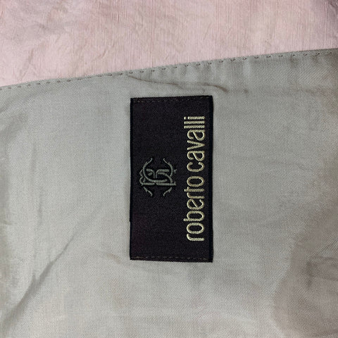 ROBERTO CAVALLI Size 40 Peach Textured Linen / Silk Sport Coat