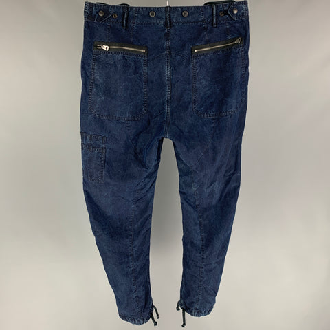 RRL by RALPH LAUREN Size 36 Indigo Cotton Nylon Cargo Casual Pants