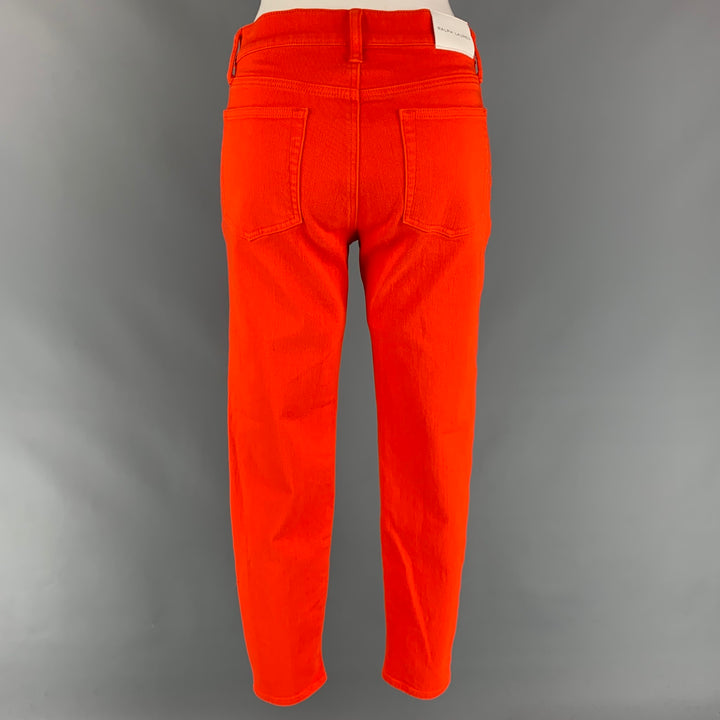 RALPH LAUREN Black Label Size 29 Orange Cotton Skinny Jeans