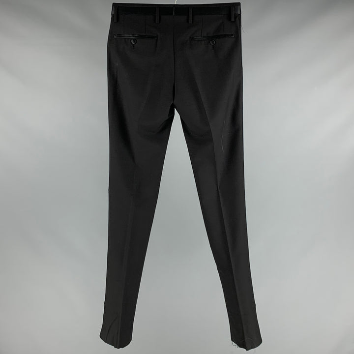 DOLCE & GABBANA Size 28 Black Wool Tuxedo Dress Pants