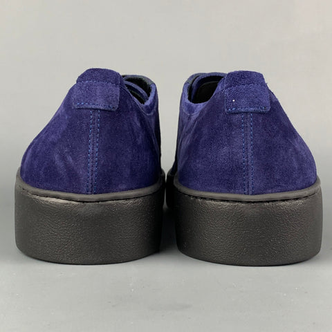 SALVATORE FERRAGAMO Size 11 Purple Suede Lace Up Shoes
