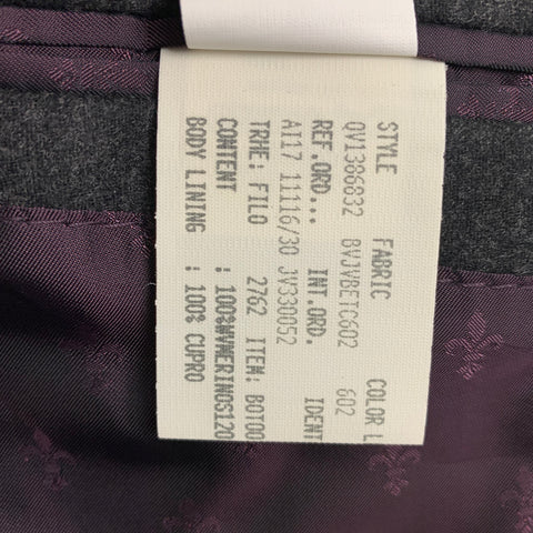 JOHN VARVATOS Size 42 Purple Charcoal Jacquard Wool Sport Coat