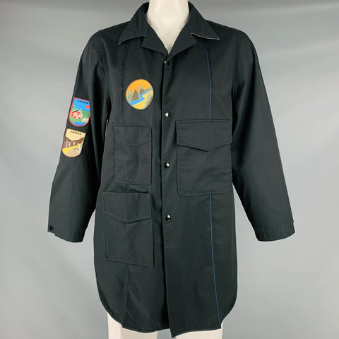 ACNE STUDIOS Taille 44 Veste à patchs en coton polyester noir