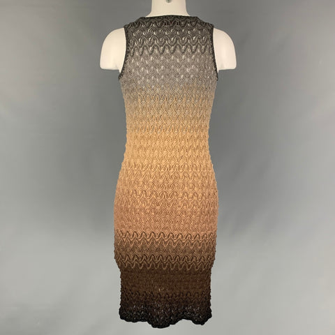 MISSONI Vestido sin mangas Ombre de poliéster marrón grisáceo talla 4
