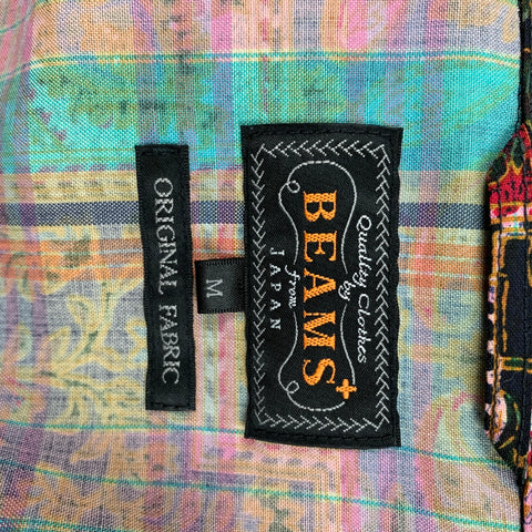 BEAMS PLUS Size M Multi-Color Print Wool Notch Lapel Suit