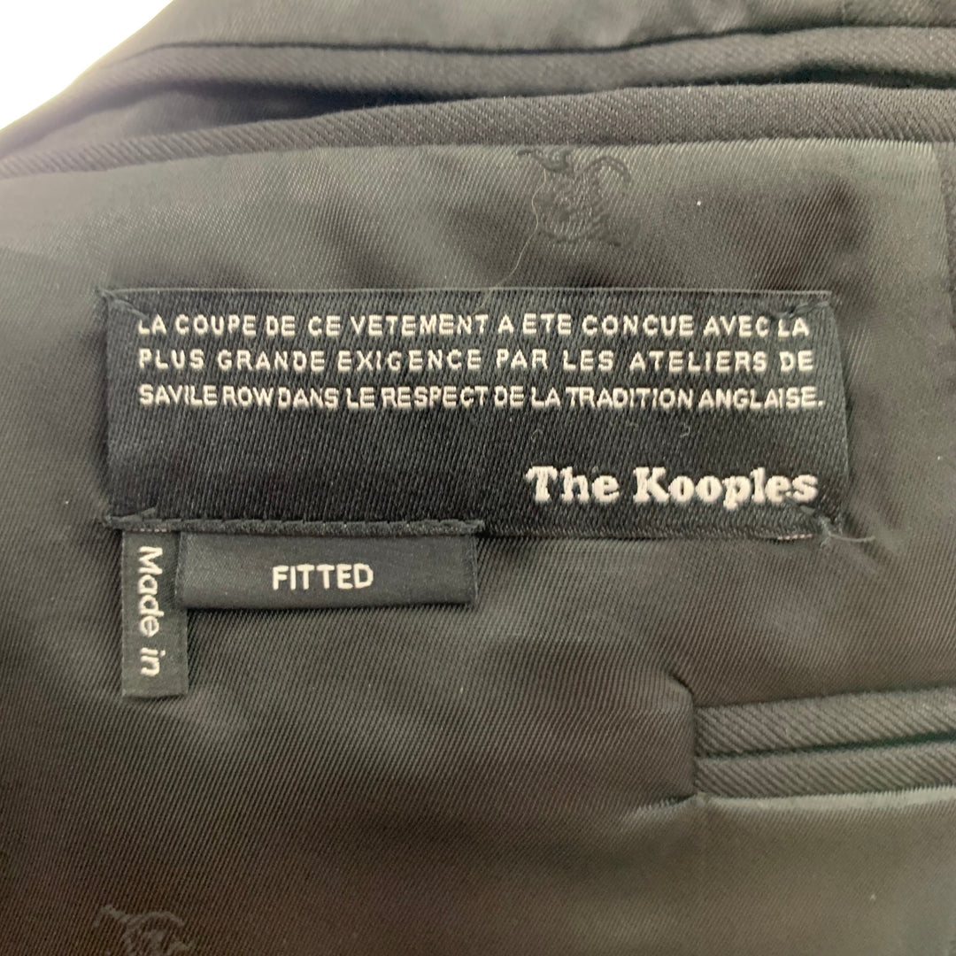 THE KOOPLES Size 36 Black Wool Peak Lapel Sport Coat
