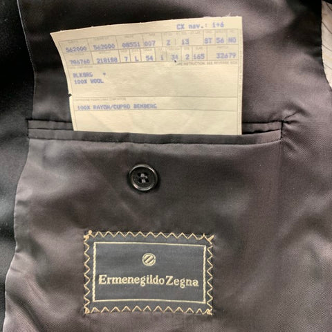 ERMENEGILDO ZEGNA Taille 40 Manteau de sport à revers en laine noire
