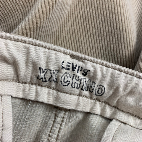 LEVI'S XX CHINO Size 34 Tan Corduroy Cotton Polyester Casual Pants