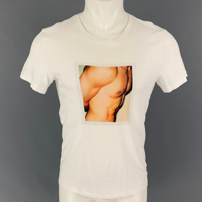 CALVIN KLEIN x ANDY WARHOL Size XS White Graphic Crew-Neck T-shirt