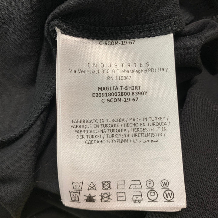 MONCLER Camiseta de manga corta de algodón negra Talla XL