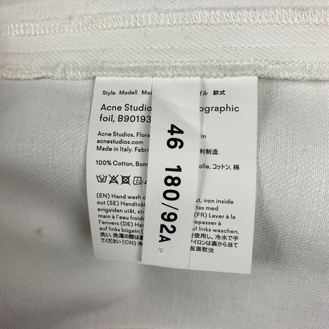 ACNE STUDIOS Size 36 Silver Holographic Cotton Trucker Jacket