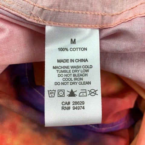 STUSSY Size M Multi-Color Dyed Cotton Camp Short Sleeve Shirt
