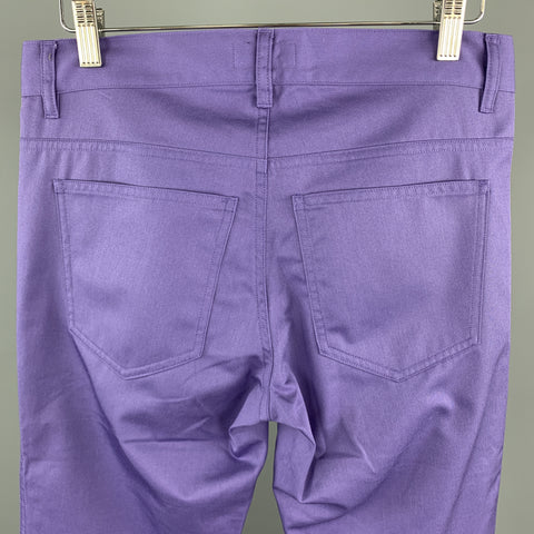 AGNES B. Size 30 Purple Cotton Blend Casual Pants