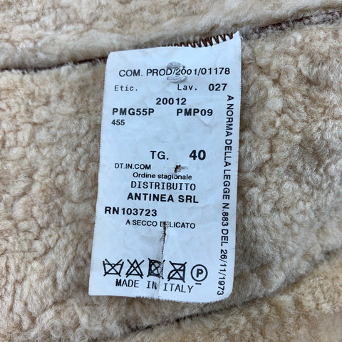 ARMANI COLLEZIONI Taille 6 Veste en cuir gaufré marron