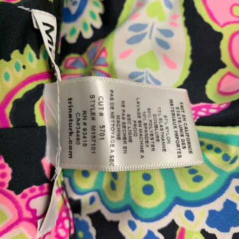 M. TURK Taille 32 Maillot de bain en nylon élasthanne multicolore Paisley rose