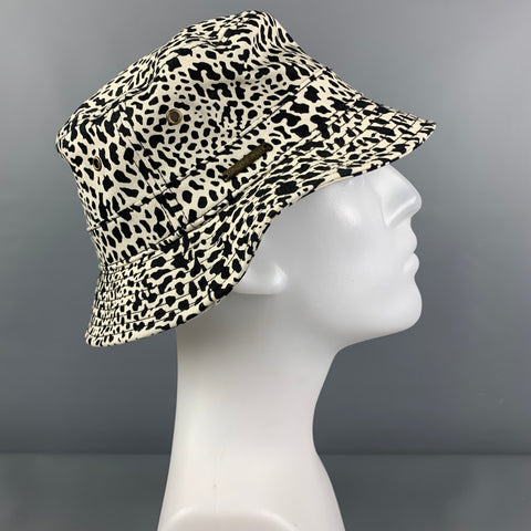 MICHAEL by MICHAEL KORS Size One Size Black White Animal Print Canvas Hats