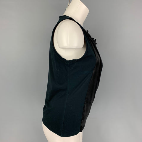 YVES SAINT LAURENT Size S Black Cotton Camisole Top