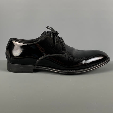 DOLCE & GABBANA Size 7.5 Black Lace Up Shoes