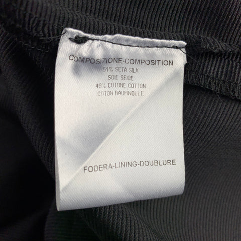 GUCCI by TOM FORD Size 2 Black Ribbed Silk / Cotton Rhinestone Horse Bit Dress Pants