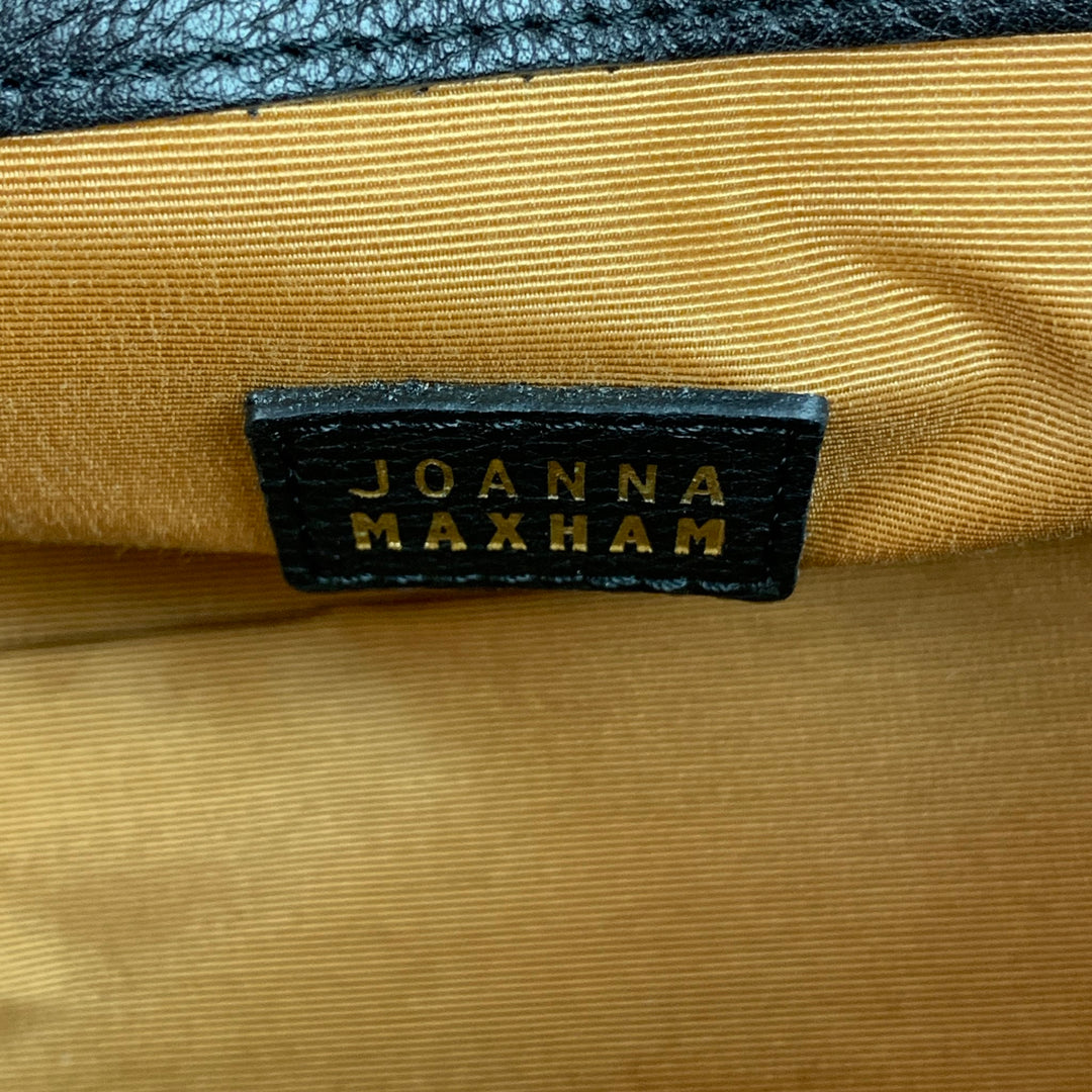 JOANNA MAXHAM Black Textured Leather Top Handles Handbag