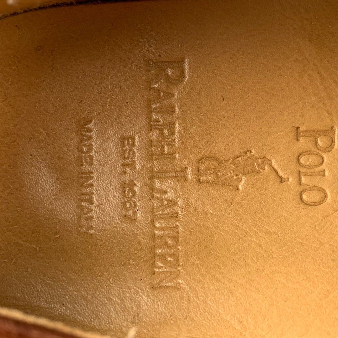 RALPH LAUREN Size 10.5 Tan Leather Lace Up Raimy Shoes