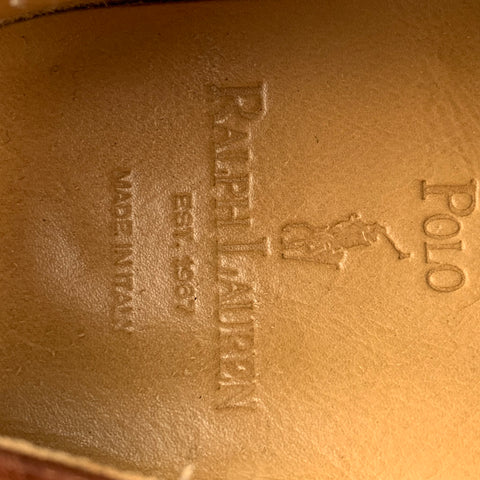 RALPH LAUREN Size 10.5 Tan Leather Lace Up Raimy Shoes