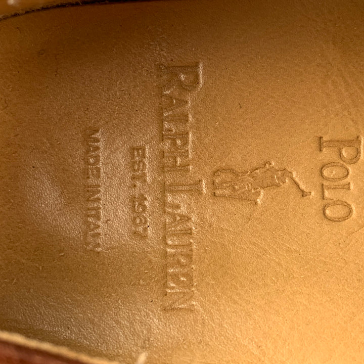 RALPH LAUREN Size 10.5 Tan Leather Lace Up Raimy Shoes