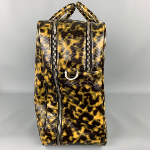 EMPORIO ARMANI Olive Camouflage Patent Leather Luggage / Briefcase