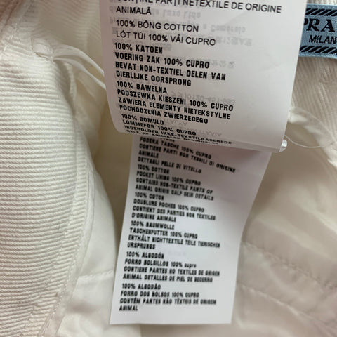 PRADA Size 2 White Cotton Wide Leg Shorts