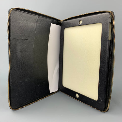 SMYTHSON OF BOND ST. Black Leather iPad Case