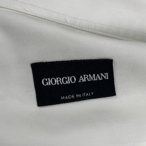 GIORGIO ARMANI Size S White Cotton Button Up Long Sleeve Shirt