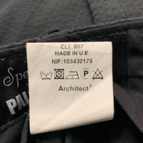 SPENCER HART Size 34 Black Seersucker Cotton Side Tabs Dress Pants