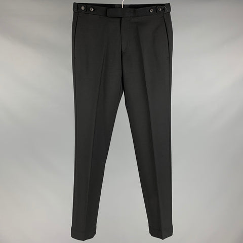 UNITED ARROWS Size 30 Black Tuxedo Dress Pants
