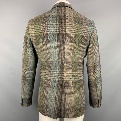 RAG & BONE Size M Olive Plaid Harris Tweed Wool Hunting Jacket
