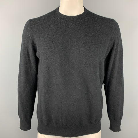 MALO Size L Black Cashmere Crew-Neck Pullover Sweater