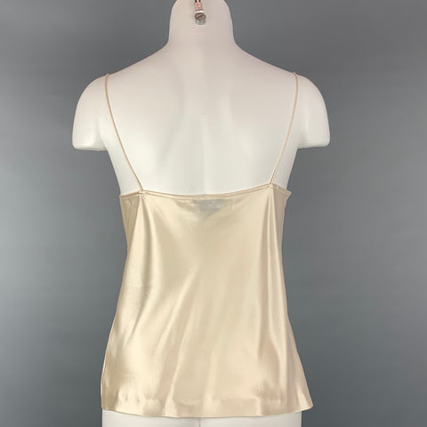 THEORY Size S Cream Silk Camisole  Blouse
