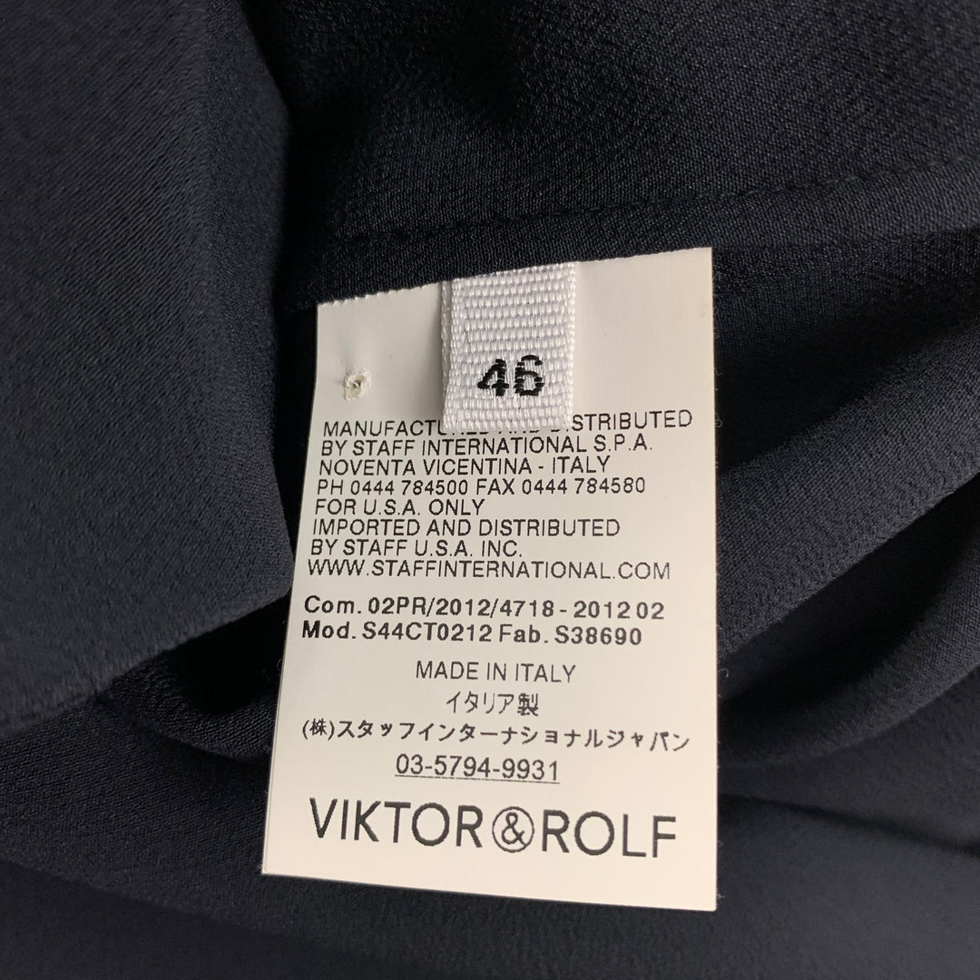 VIKTOR & ROLF Size 10 Black Silk Dress