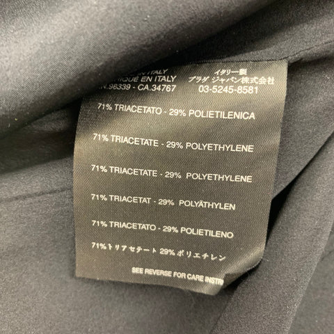 PRADA Size 4 Black Triacetate Blend Single Breasted Skirt Suit