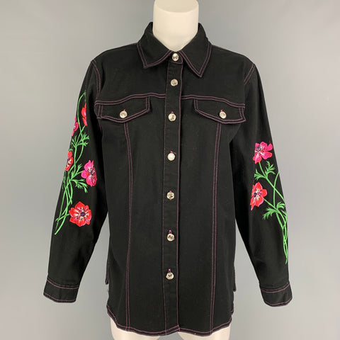 BOB MACKIE Taille S Veste en coton multicolore noir