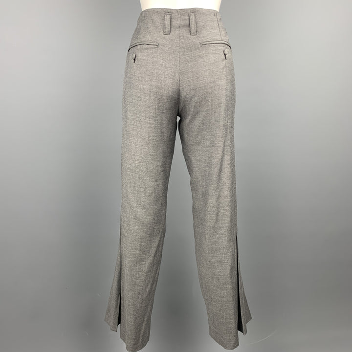 KOHSHIN SATOH Size 30 Grey Heather Polyester Blend Casual Pants