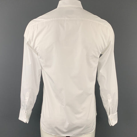 ARMANI COLLEZIONI Size M White Cotton French Cuff Long Sleeve Shirt