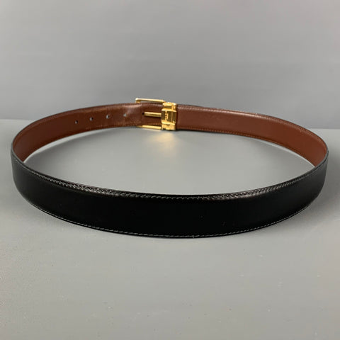 SULKA Size 34 Brown Leather Belt