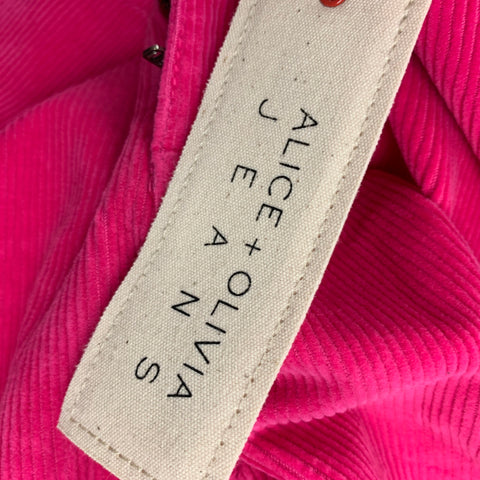 ALICE + OLIVIA Size 29 Pink Cotton Corduroy Jean Cut Casual Pants
