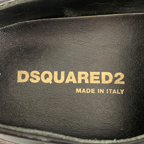DSQUARED2 Size 10 Black Double Monk Strap Sneakers